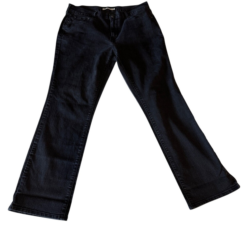 Levi's 505 Straight Leg Black Denim Jeans‎ Women's Size 32x32 Water<Less